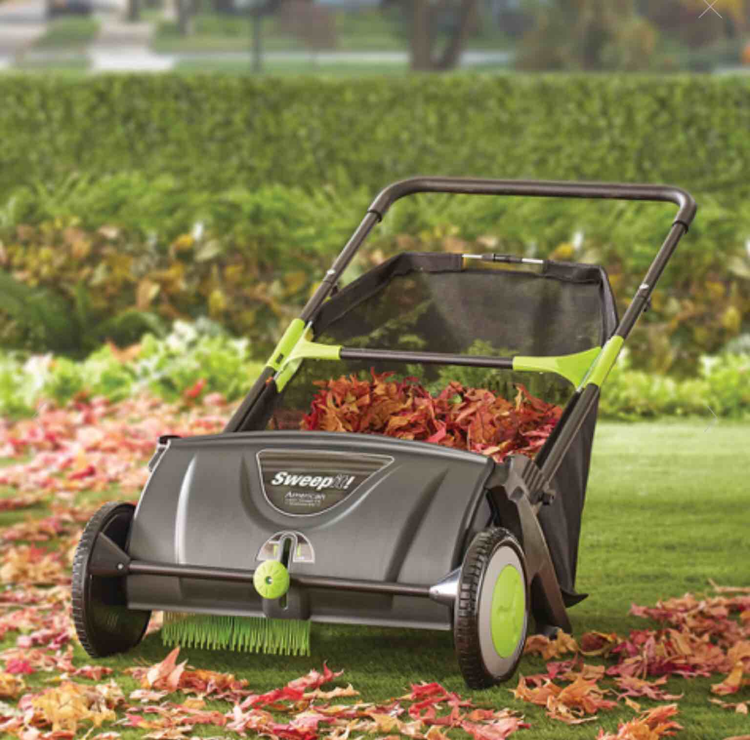 The Leaf Collecting Lawn Sweeper