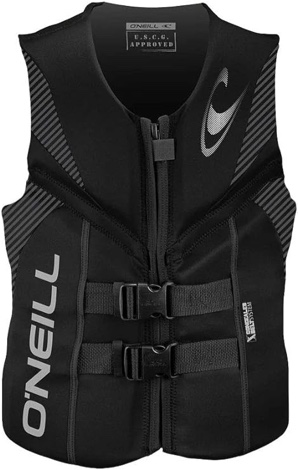 O'Neill Men's Superlite USCG Life Vest Black/Black/Smoke:White 3X-Large O'Neill Men's Superlite USCG Life Vest