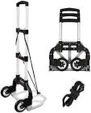 Dolly Cart with Ropes,Steel Folding Hand Truck 180lb Capacity with Telescoping Handle and 2 Rubber Wheels 180lbs