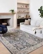 Loloi II Teagan Collection TEA-03 Denim / Pebble 3'-4" x 5'-7", .25" Thick, Accent Rug, Soft, Durable, Neutral, Woven, Low Pile, Non-Shedding, Easy Clean, Living Room Rug Denim / Pebble 3 ft 4 in x 5 ft 7 in