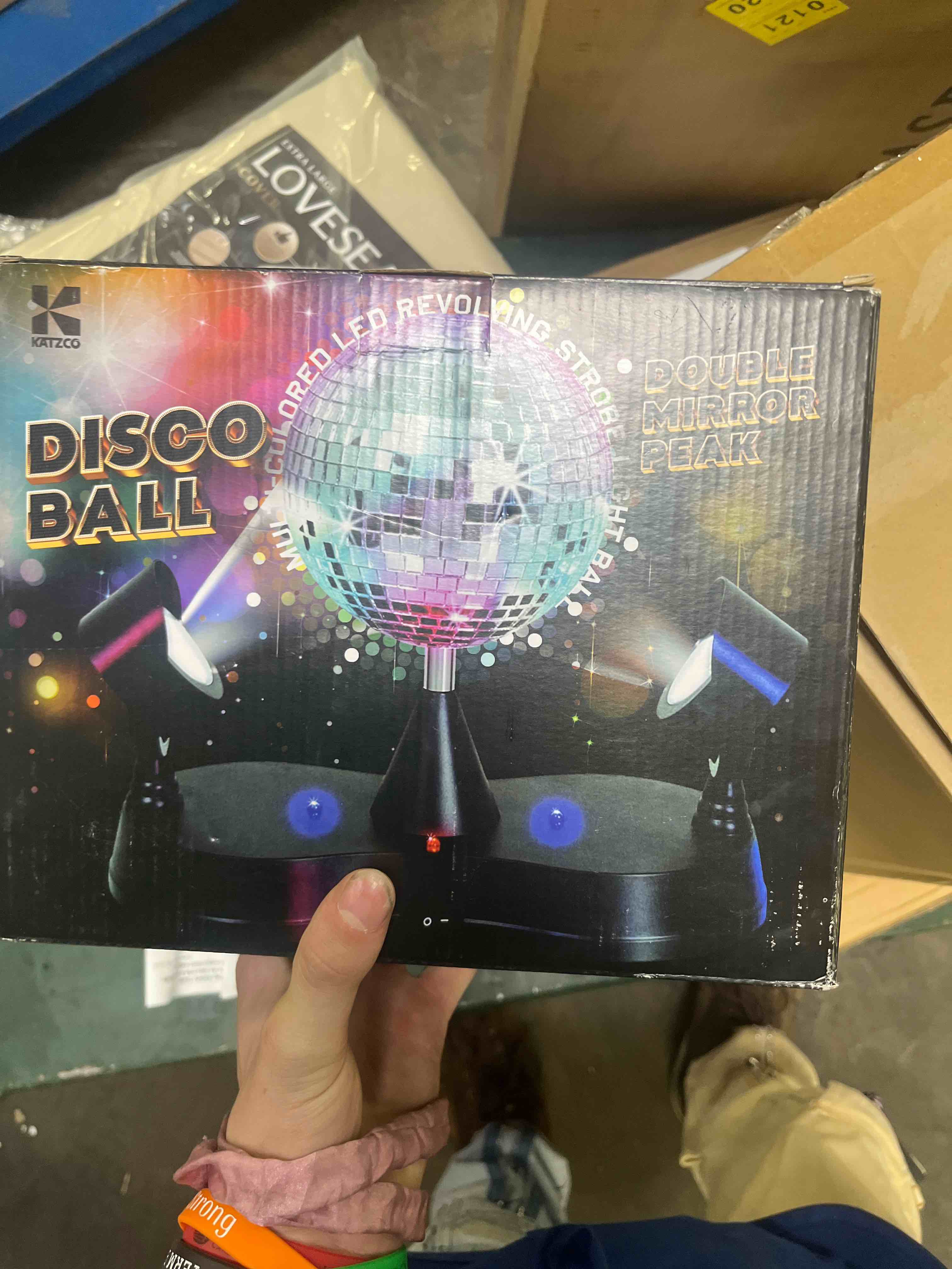 stand or hang double mirror peak disco ball