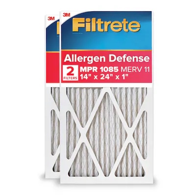 Filtrete 2-Pack Micro Allergen Extra Reduction Electrostatic Pleated Air Filters (Common: 14-in x 24-in x 1-in; Actual: 13.7-in x 23.7-in x 1-in)