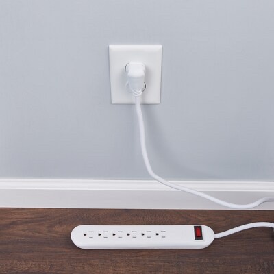Utilitech 8-ft 6-Outlet 1000 Joules 1875-Watt White Indoor Ac Surge Protector