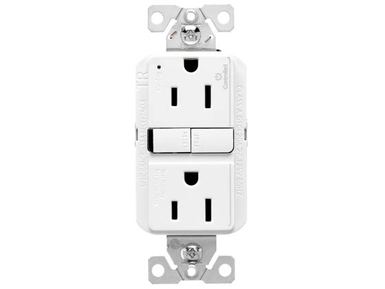 Eaton Self-Testing Ground Fault Circuit Interrupter(GFCI) Receptacle, Tamper and Weather-Resistant, 15 Amp, White Finish