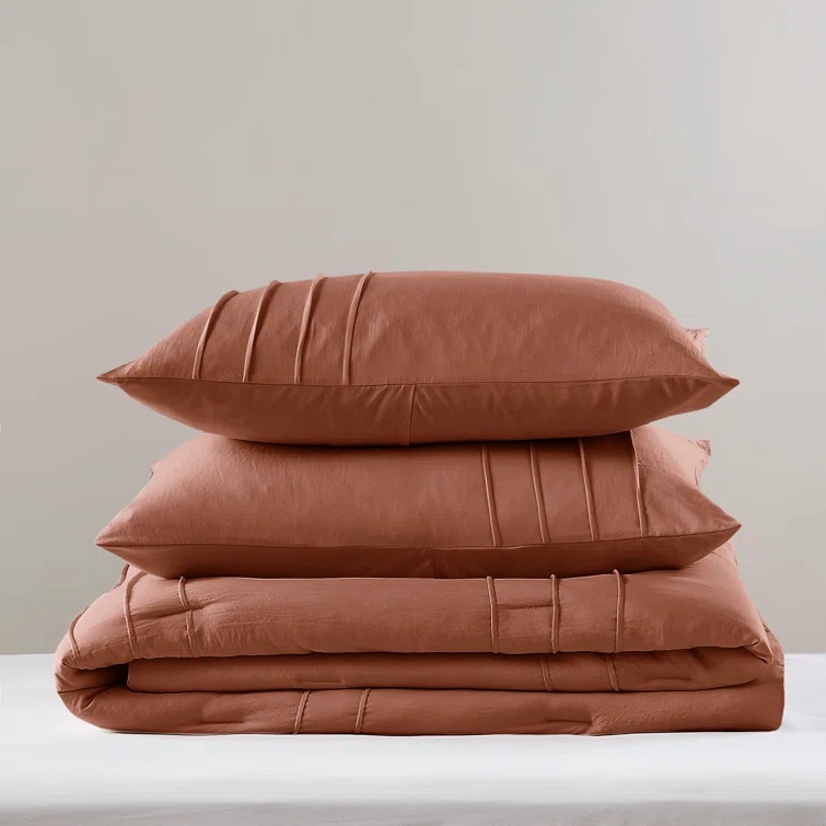 Harris Pinch Pleated Soft Washed Boho Comforter Set