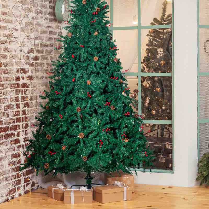 9 FT Green Fir Christmas Tree, Includes Stand, 9 Feet