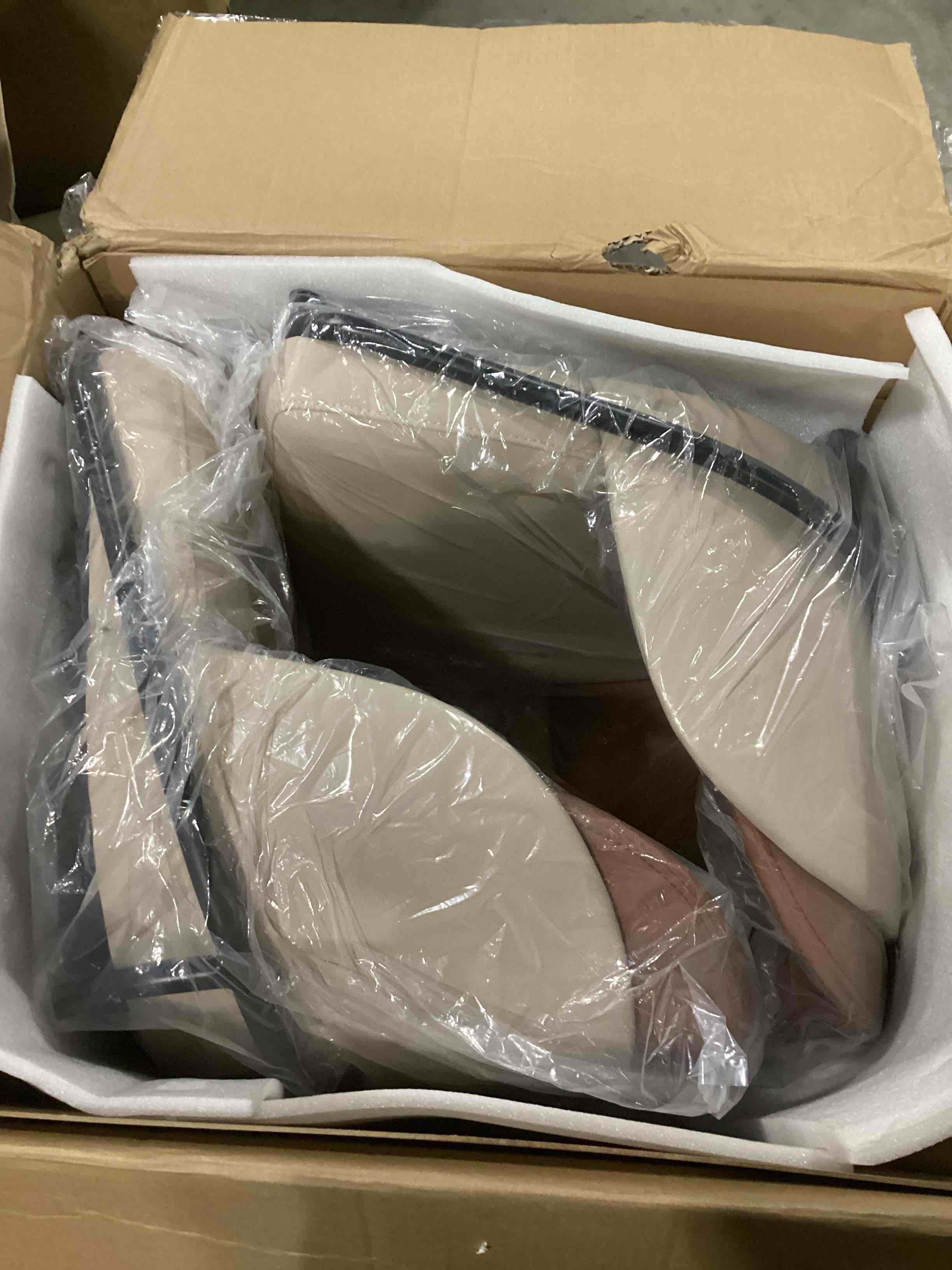 Set Of 2 Kitchen Melway Upholstered Thick Leather Side Chairs