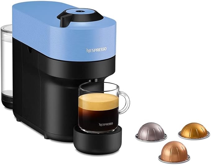 Nespresso Vertuo POP+ Deluxe Coffee and Espresso Machine by Breville, Blue