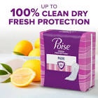 Poise Incontinence Pads & Postpartum Incontinence Pads, 6 Drop Ultimate Absorbency, Regular Length, 56 Count, Packaging May Vary