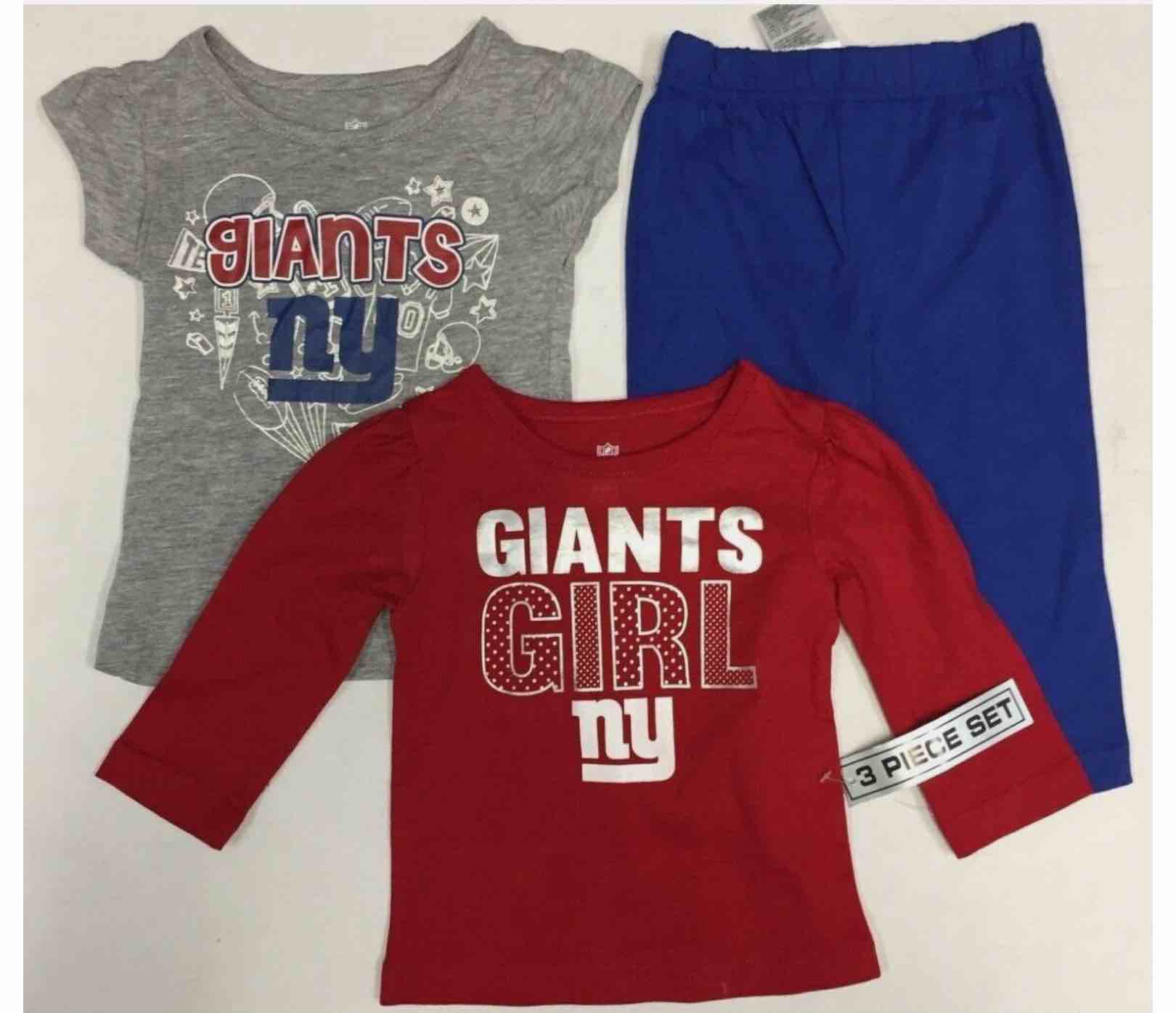 New York Giants Baby Toddler Three-Piece Shirts & Pants Set Size 4T