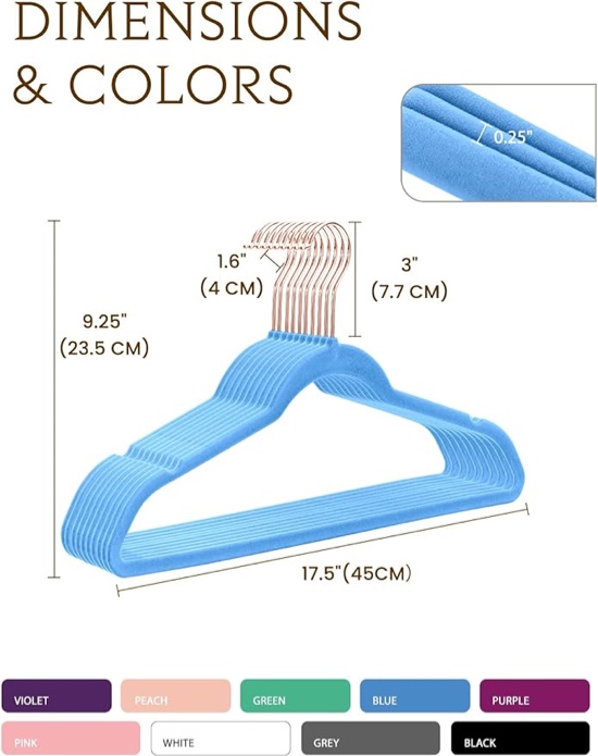 HOUSE DAY Velvet Hangers 60 Pack, Premium Clothes Hangers Non-Slip Felt Hangers, Sturdy Tranquil Blue Hangers Heavy Duty Coat Hangers, Durable Suit Hangers Space Saving, No Hanger Marks 360 Rotating