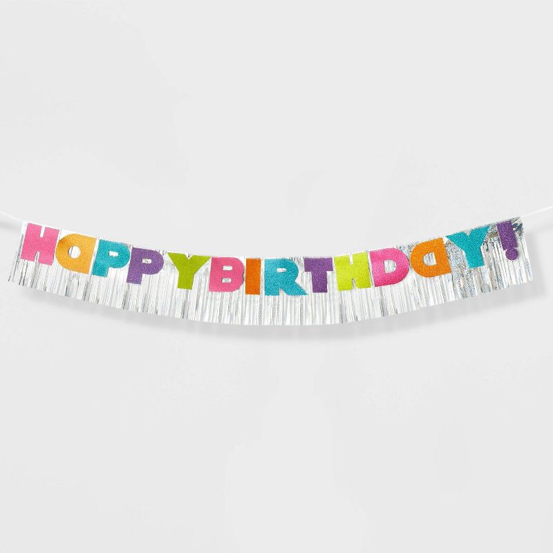 (Pack of 6) Happy Birthday" Banner with Glitter - Spritz™