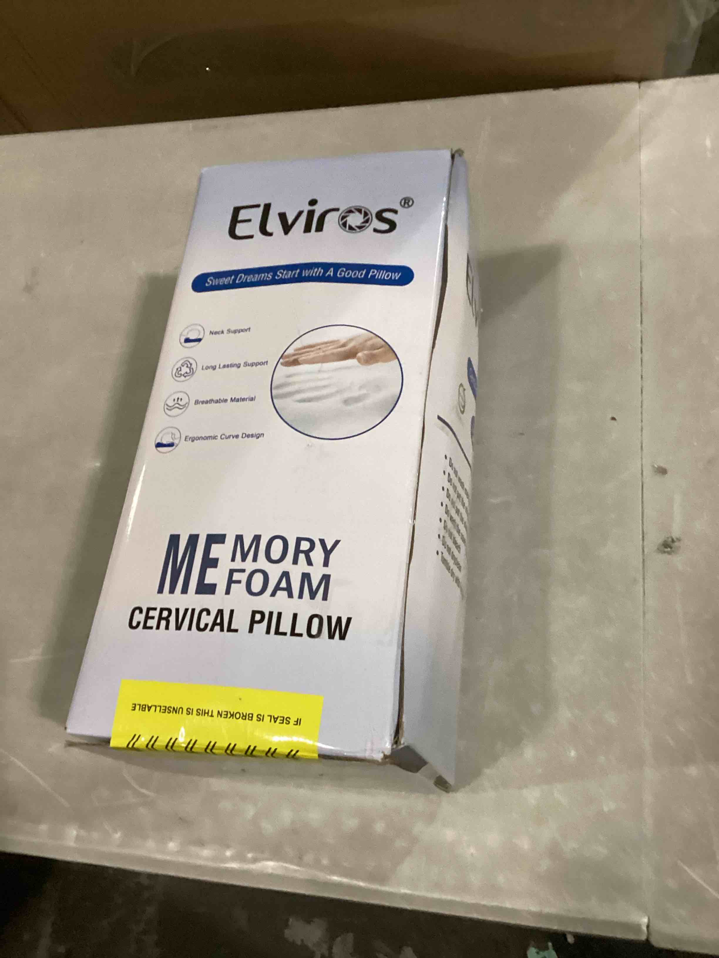 Elviros Cervical Memory Foam Pillow, Contour Pillows for Neck and