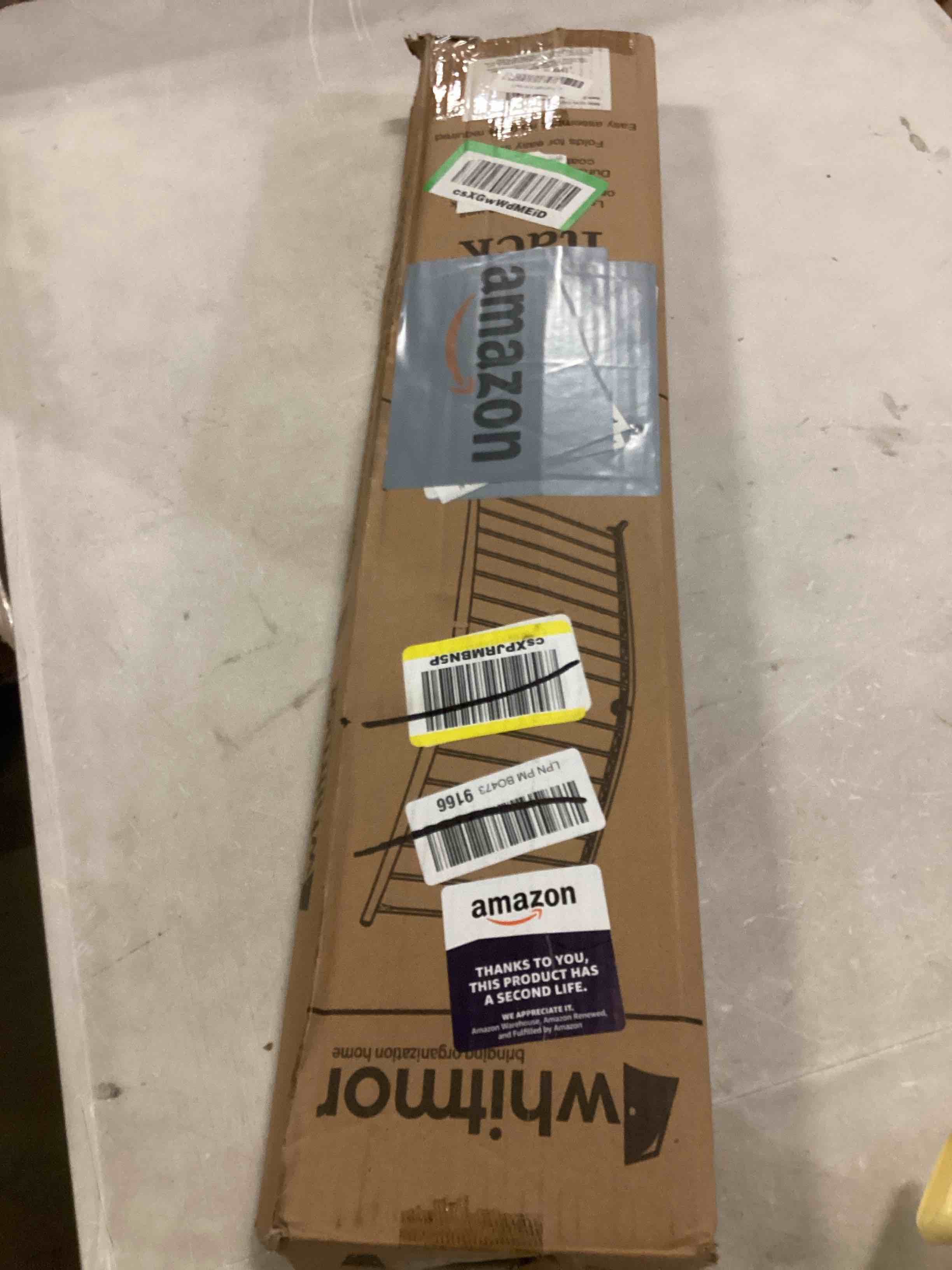 Condition photo showing As Is for Whitmor Spacemaker Drying Rack, White