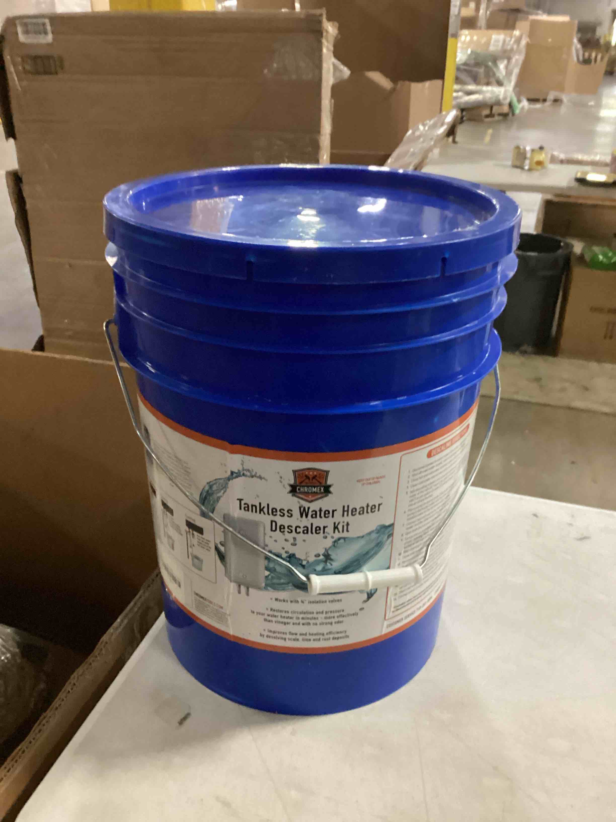 Chromex Tankless Water Heater Flush Kit with Certified Liquid Descaling