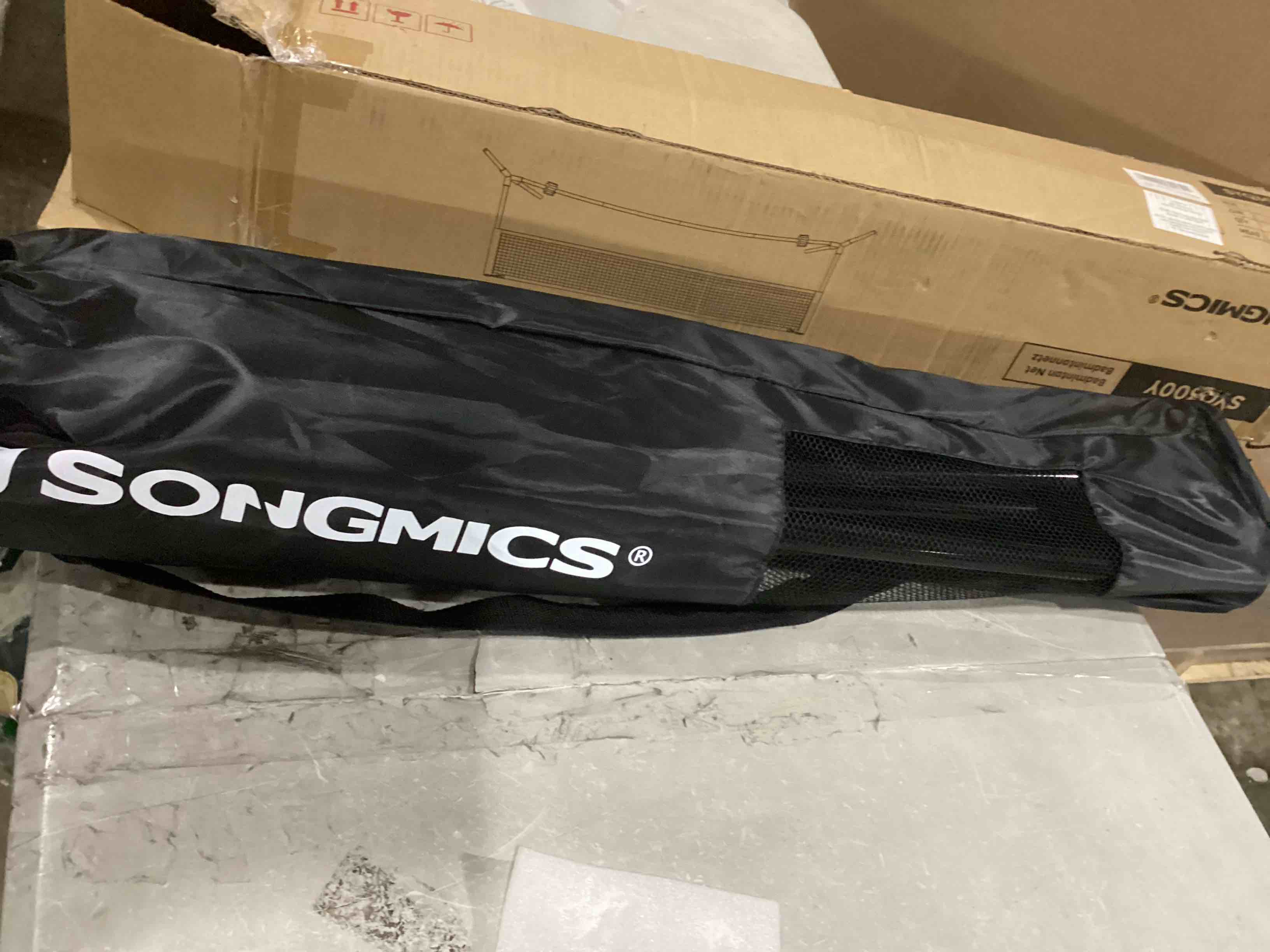 SONGMICS Badminton Net, Height Adjustable Volleyball Net, Pickleball