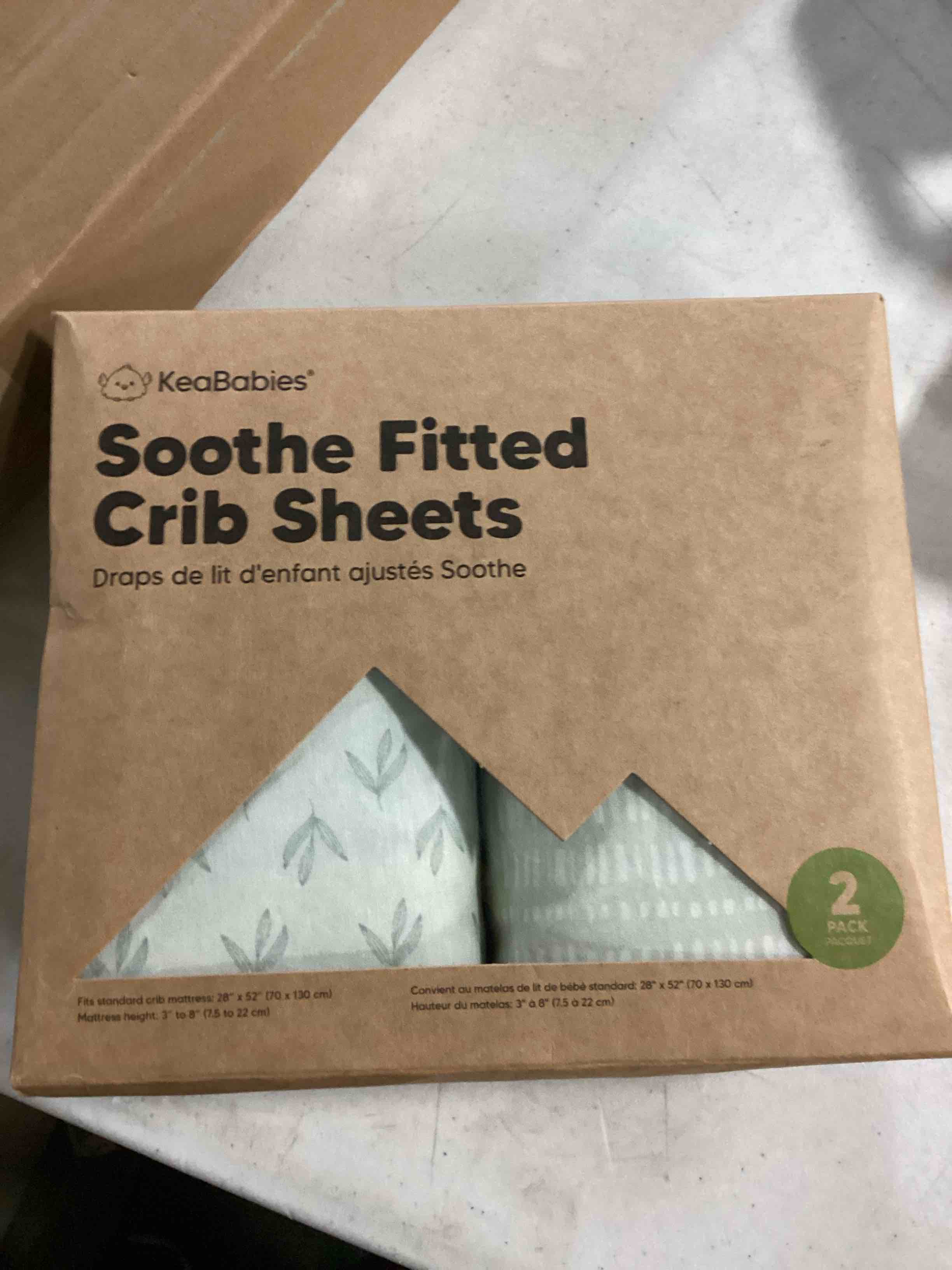 2Pack Organic Crib Sheets for Boys, Girls Jersey Fitted Crib Sheet