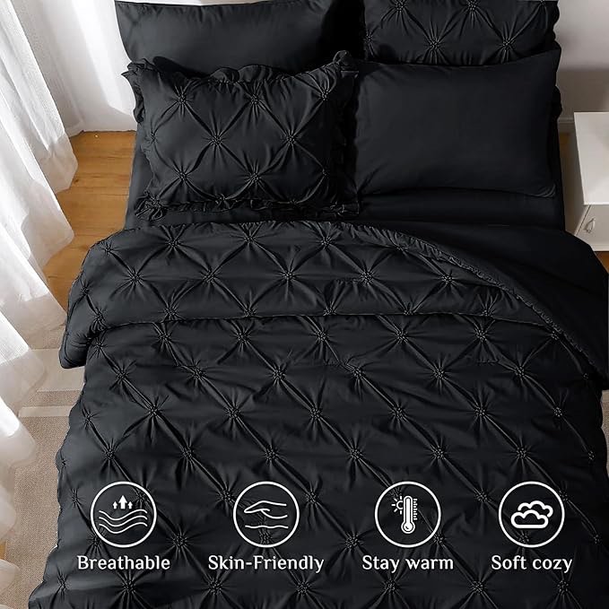 black comforter set & rose