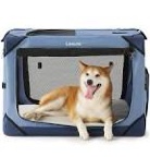 lesure soft dog crate foldable crate celestial blue 
