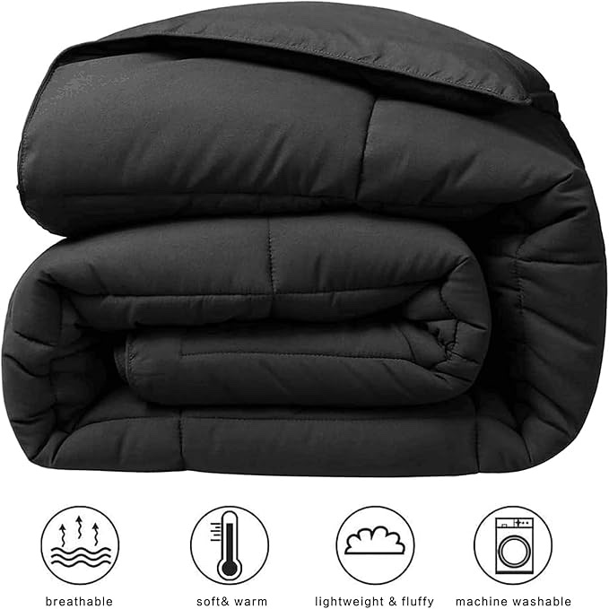 (SIMILAR) COHOME All Season Queen Size Cooling Comforter?Fluffy Down Alternative Comforter - Quilted Duvet Insert with Corner Tabs - Luxury Soft Hotel Comforter - Reversible - Breathable - White