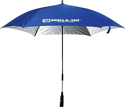 Franklin Sports All Position Umbrella with Universal Clamp – SIDELINE Brella-Tek – Sun Protection – UPF 50+