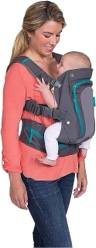 Infantino Flip Advanced 4-in-1 Carrier - Ergonomic, convertible, face-in and face-out front and back carry for newborns and older babies 8-32 lbs