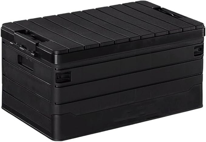 Outdoor Storage Box, Folding Storage Bin with Lid, 60L Storage Box Container Foldable Car Organizers Outdoor Camping Picnic Transport Box Toy Clothes Books Snacks Drinks Holder Sorting Box ,Picnic and
