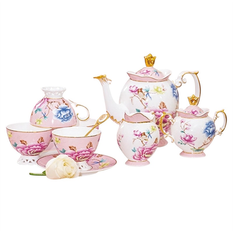 DNGJU 30.7oz. Floral Teapot Set