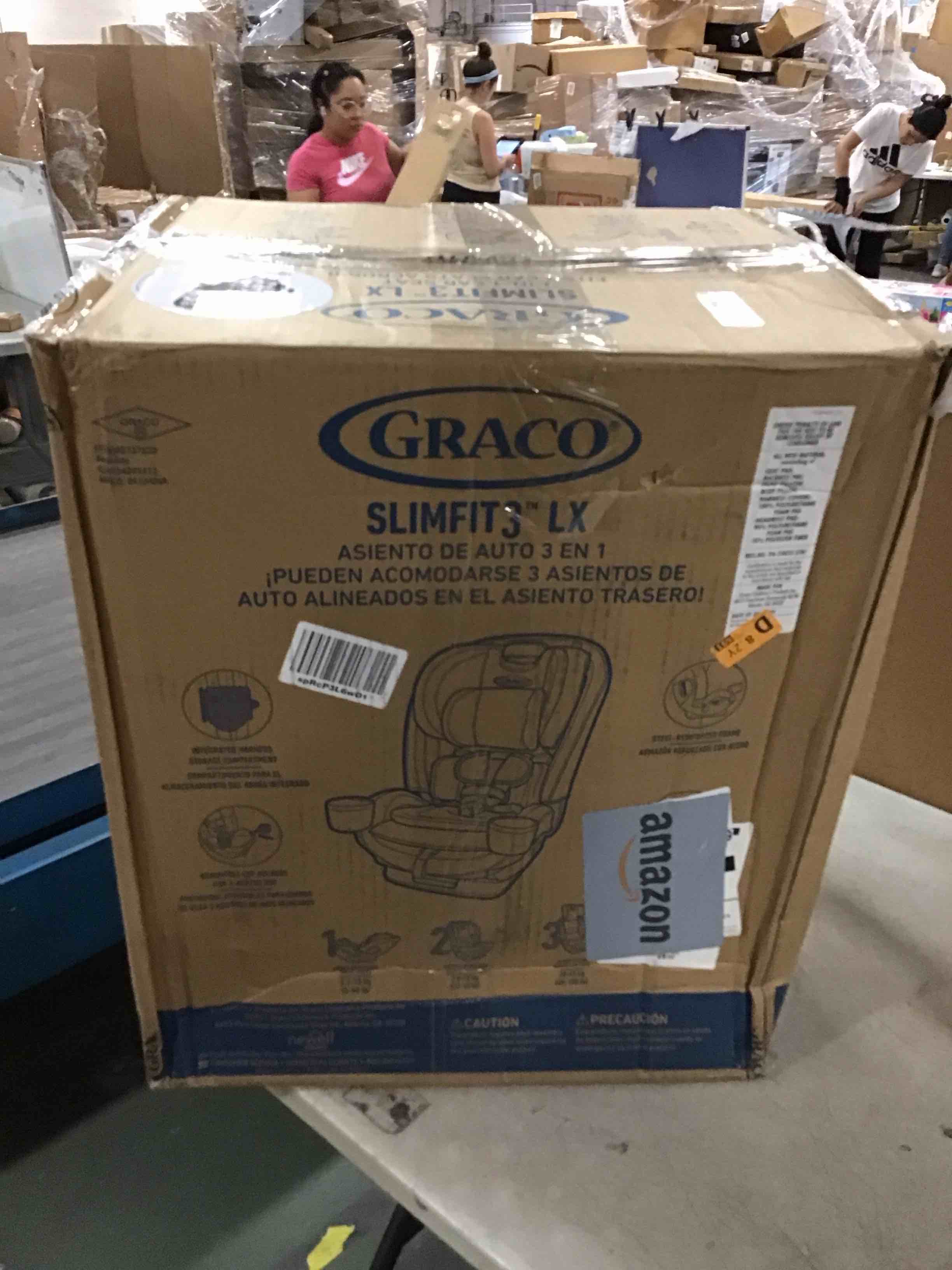 Graco SlimFit3 LX 3in1 Car Seat, Fits 3 Car Seats Across, Kunningham