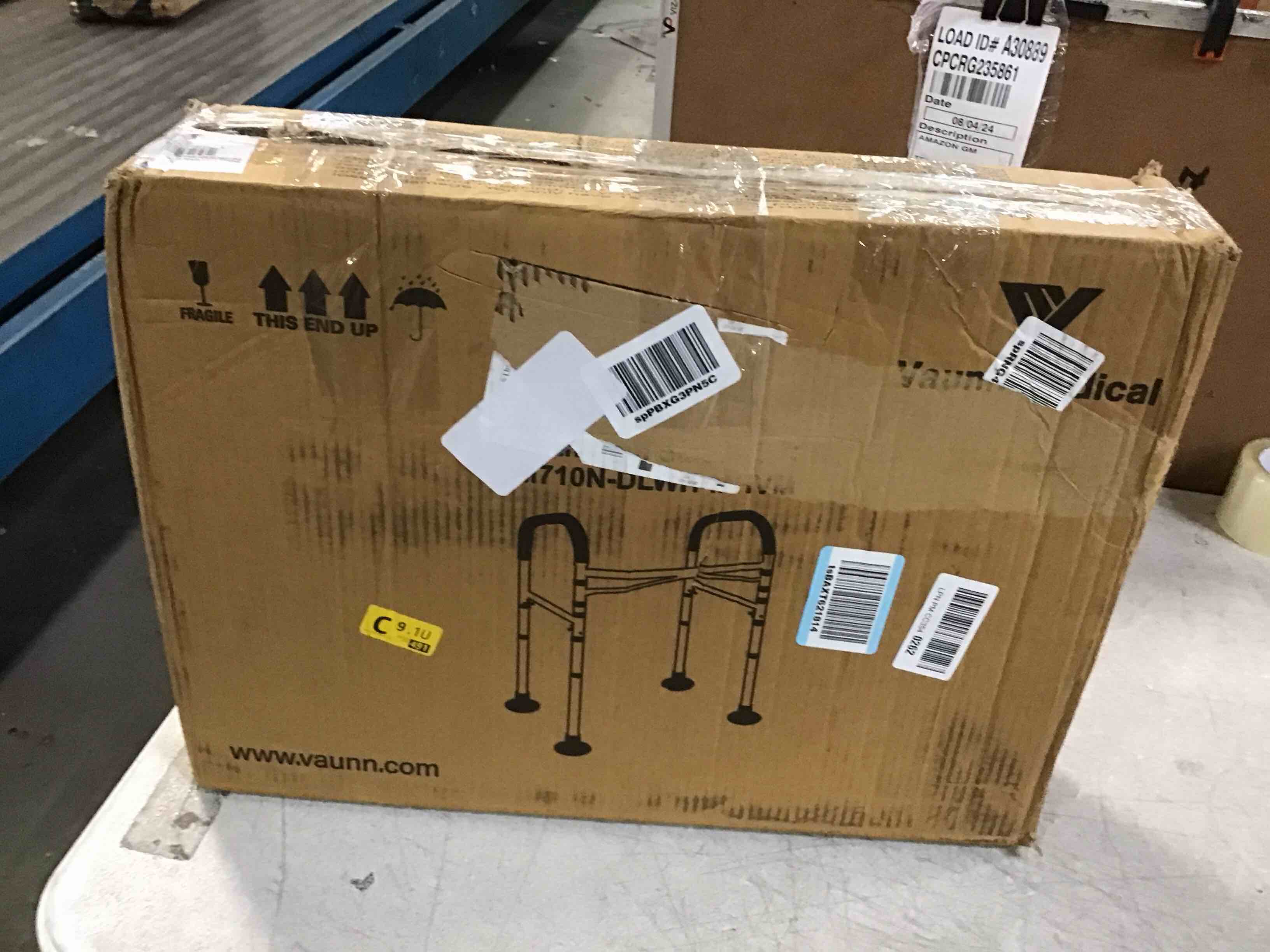 Vaunn Deluxe Folding Safety Toilet Rail, Adjustable and Foldable Toilet