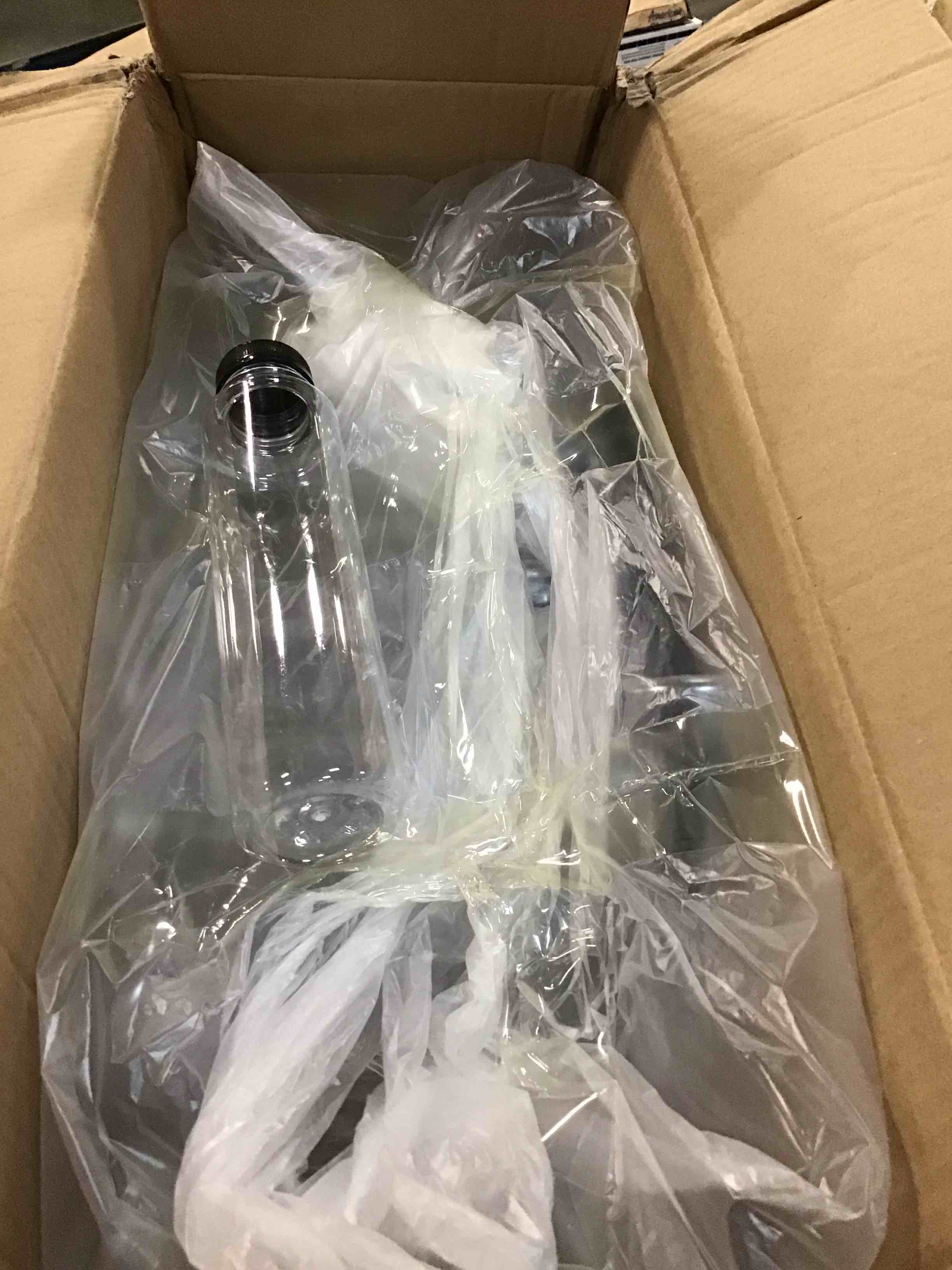 Holotap 108 Pcs 16 OZ Disposable Juice Bottles with Caps Bulk, Empty