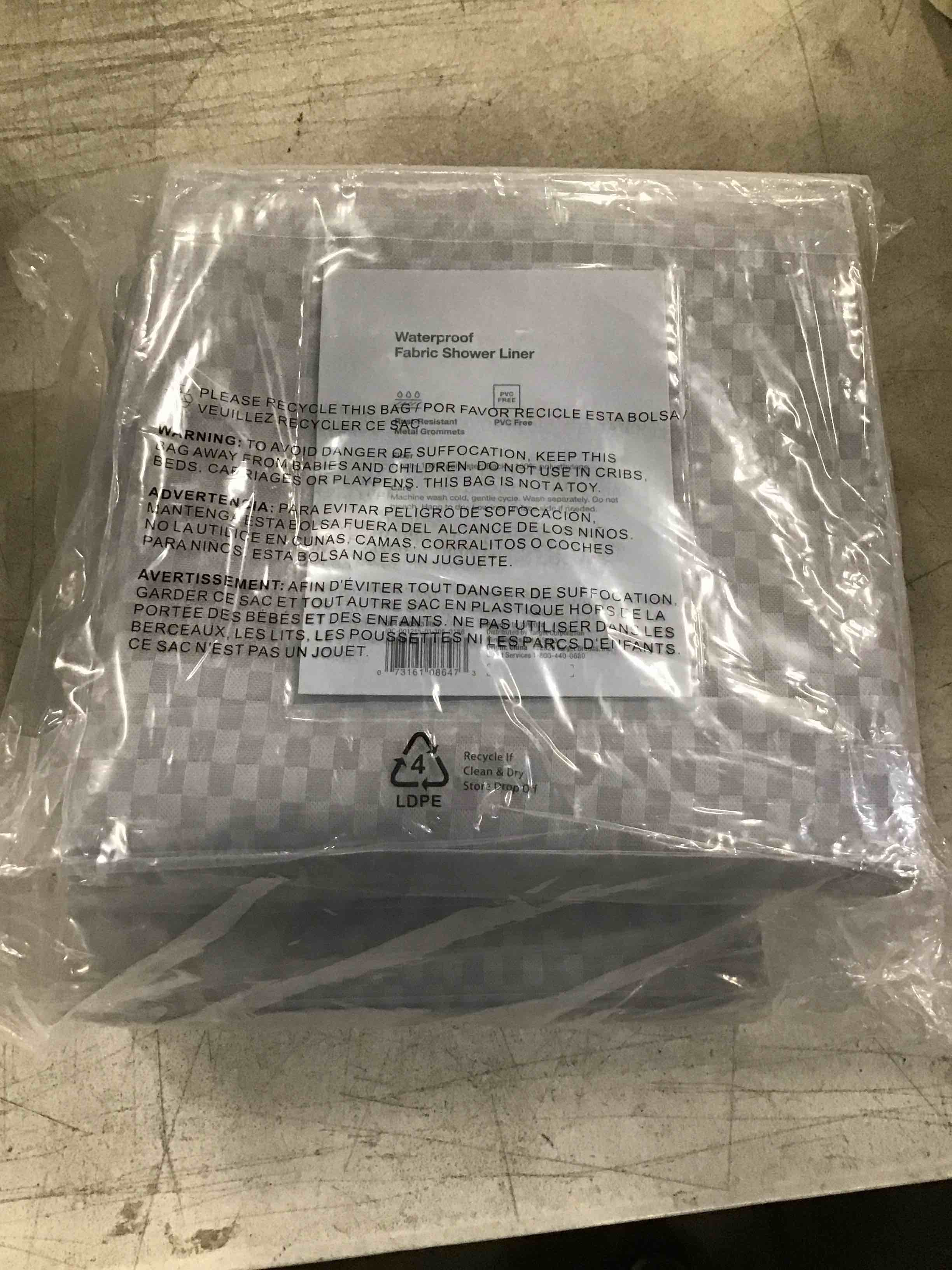 Basket Weave Shower Liner Sleek Gray - Made By Design