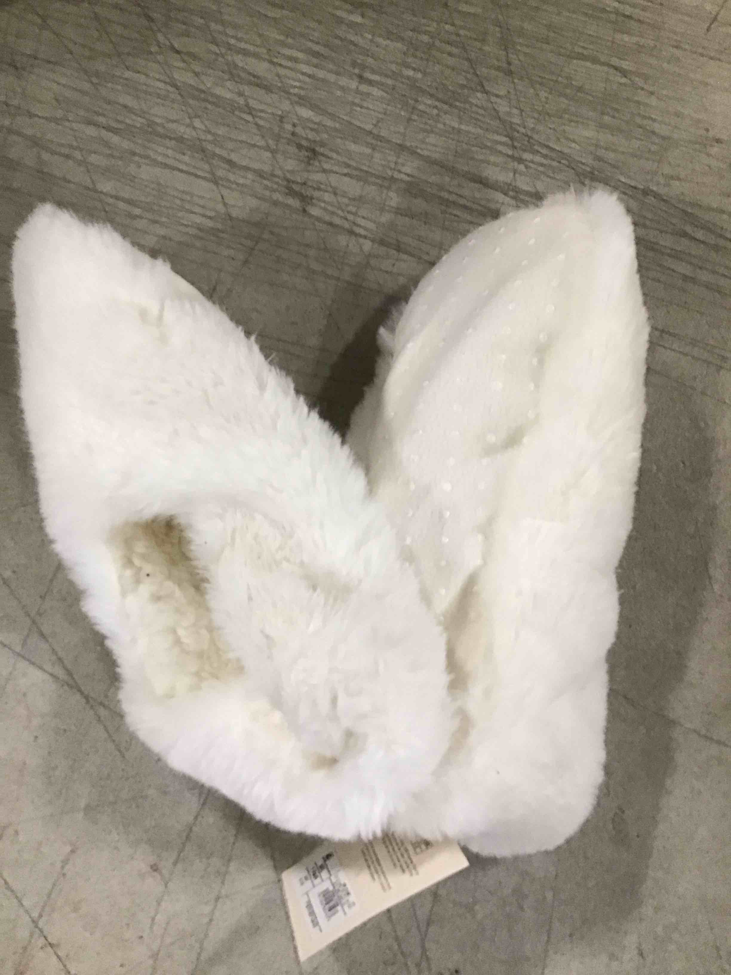 Women's Faux Fur Cozy PullOn Slipper Socks Ivory M/L