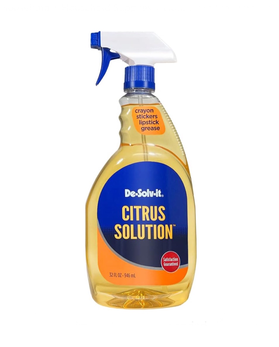 Orange Sol De-Solv-It Citrus Solution - Odor & Stain Remover for Cloth, Wood, Glass & More, 32-Ounce