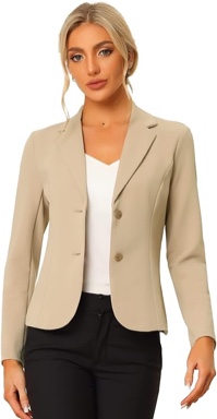 similar Allegra K Women's Work Office Blazer Stretch Lapel Collar Long Sleeve Jacket Suit Blazer