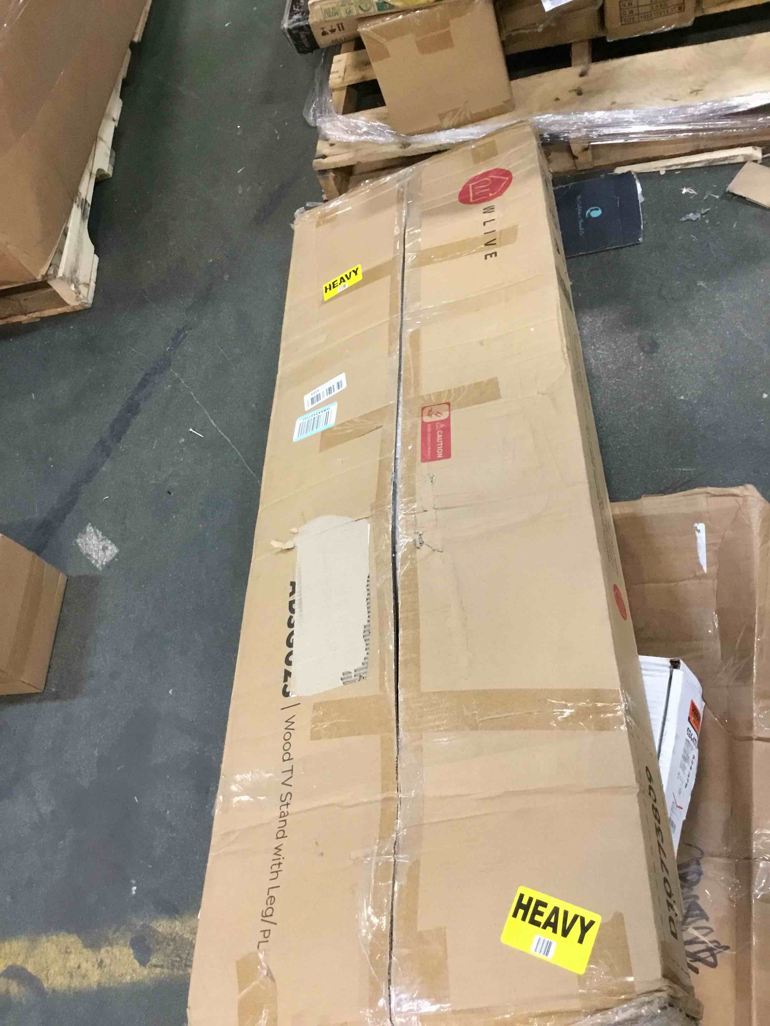 WLIVE White TV Stand for 55 inch TV, Entertainment Center TV Media Console