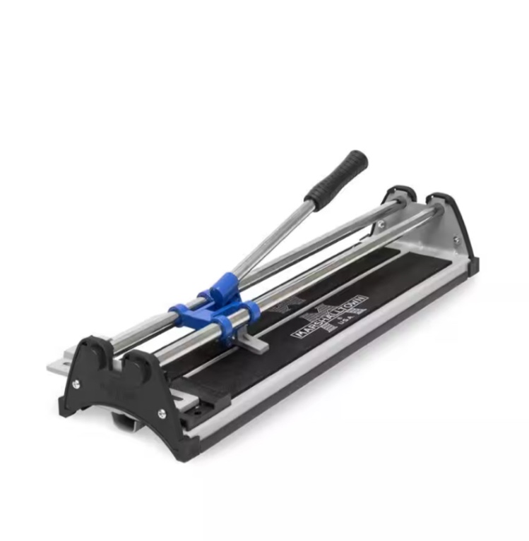 17 in. Tile Cutter with 5/8 in. Tungsten Carbide Scoring Wheel Blade adjustable guide for Ceramic and Porcelain Tiles