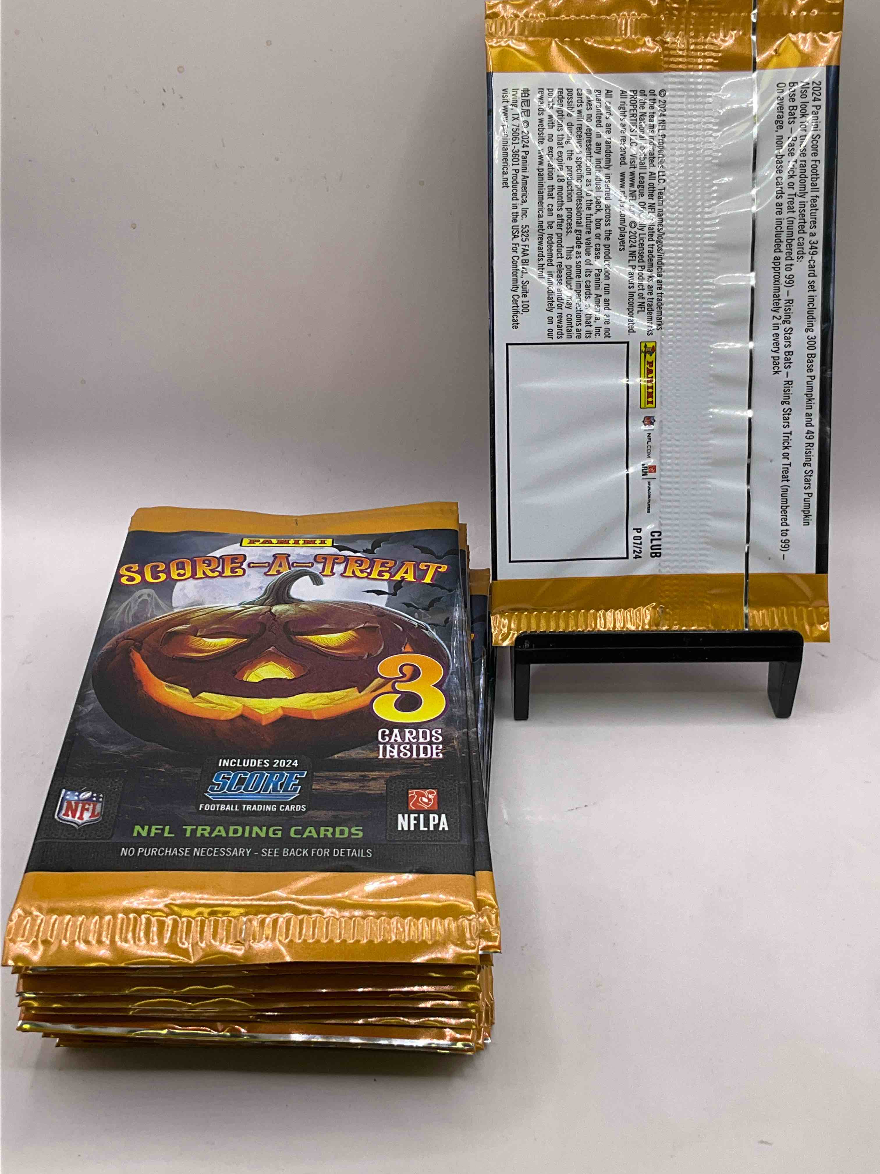 Condition photo showing Preview For Condition for Jayden Daniels Rookie!? Score NFL 2024 Score-a-Treat Unopened Halloween Edition Packs! Look For Jayden Daniels, Drake Maye, Bo Nix, Brian Thomas & More Rookies! Insane Packs!