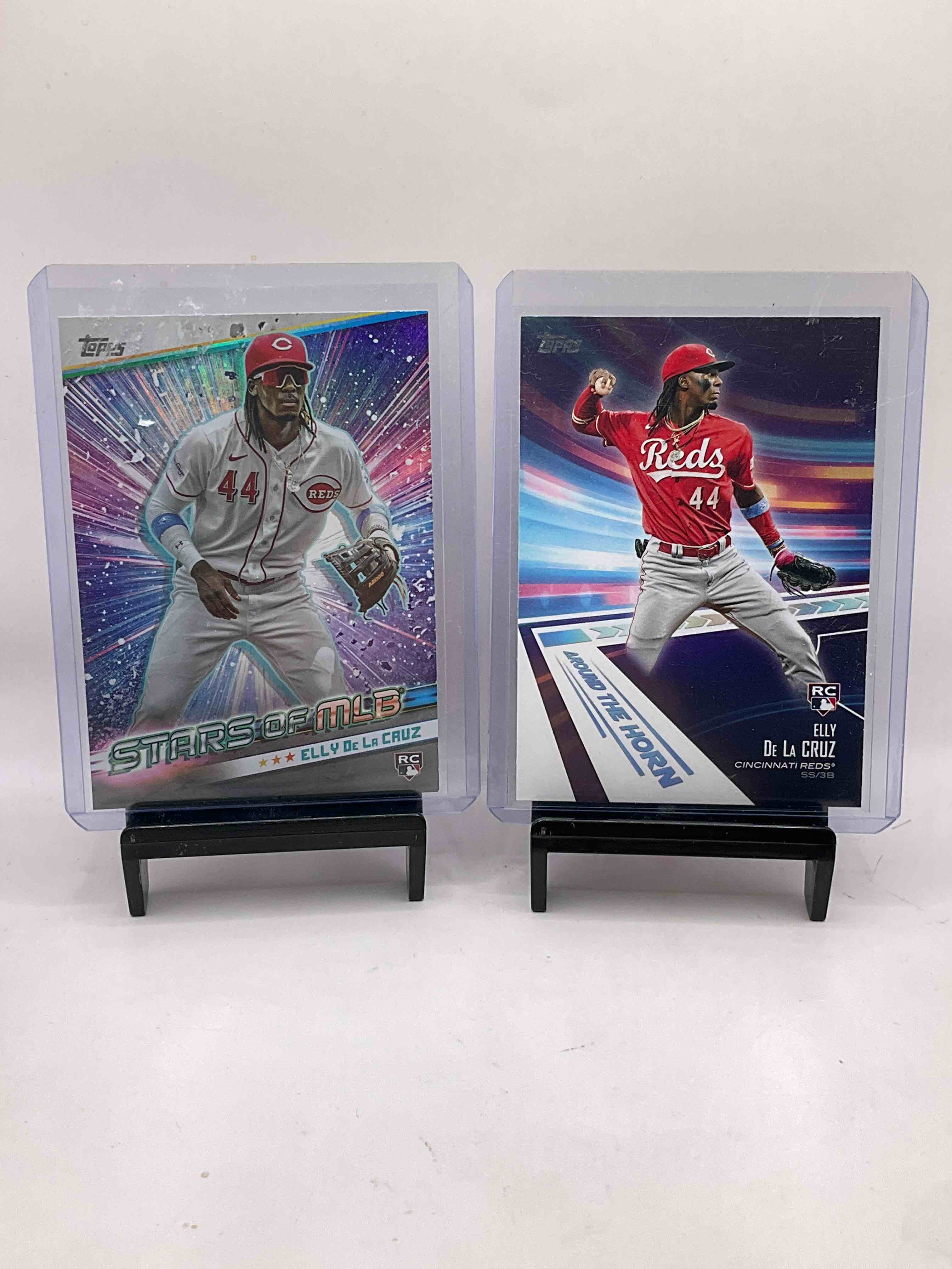 Modern Reds! Elly De La Cruz Matching Rookies! Stars Of The MLB Rookie Card & Topps Around The Horn Rookie Card! Vintage Reds Commons & Modern Reds Commons Mixed In, Making It The Perfect Lot!