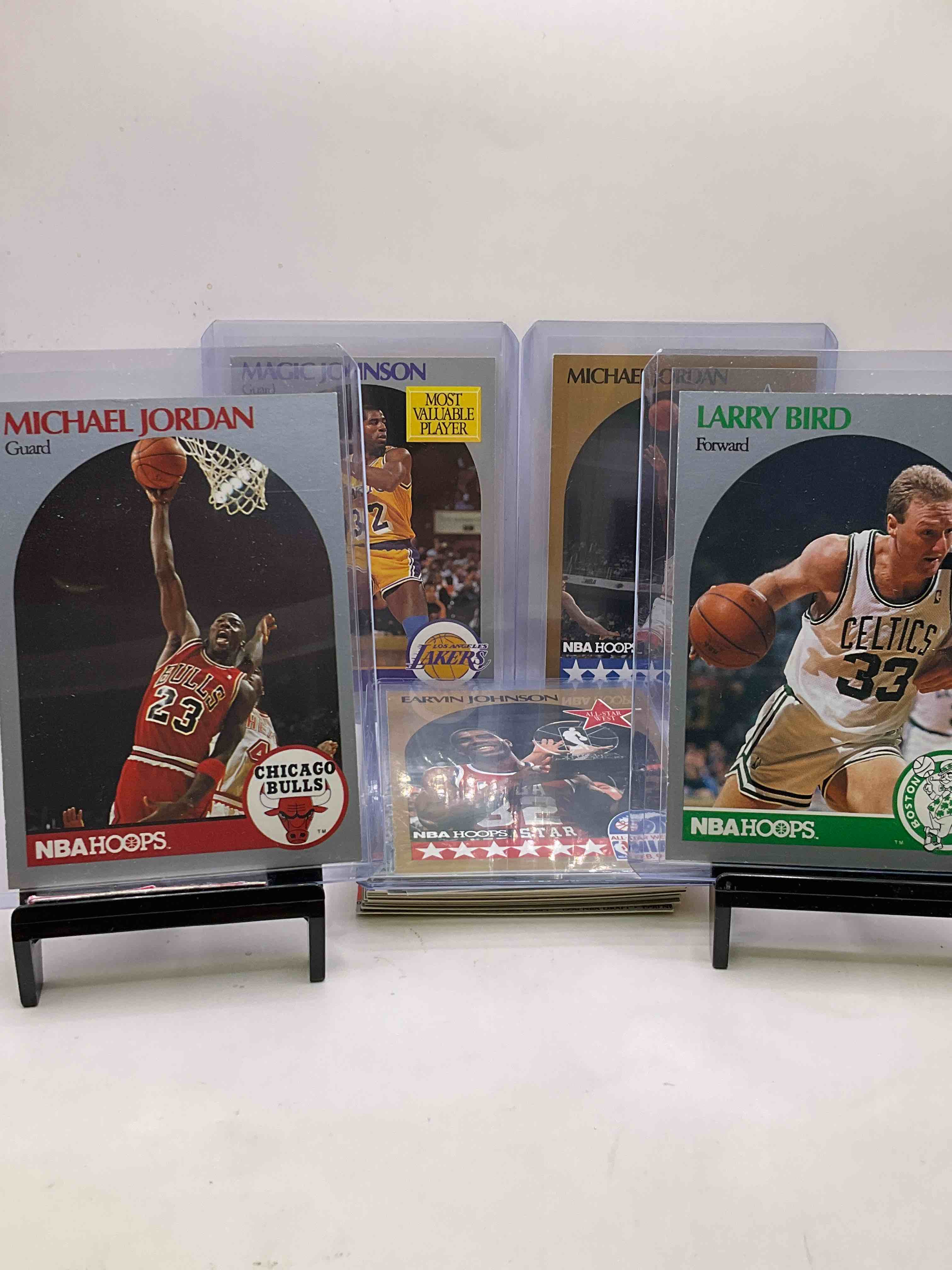 1990 NBA Hoops, Best Cards From The Year! Michael Jordan All Star & Base Cards, Larry Bird, Magic Johnson All Star & Base Card & More, Mixed Variety Of Players & Cards From The Year!