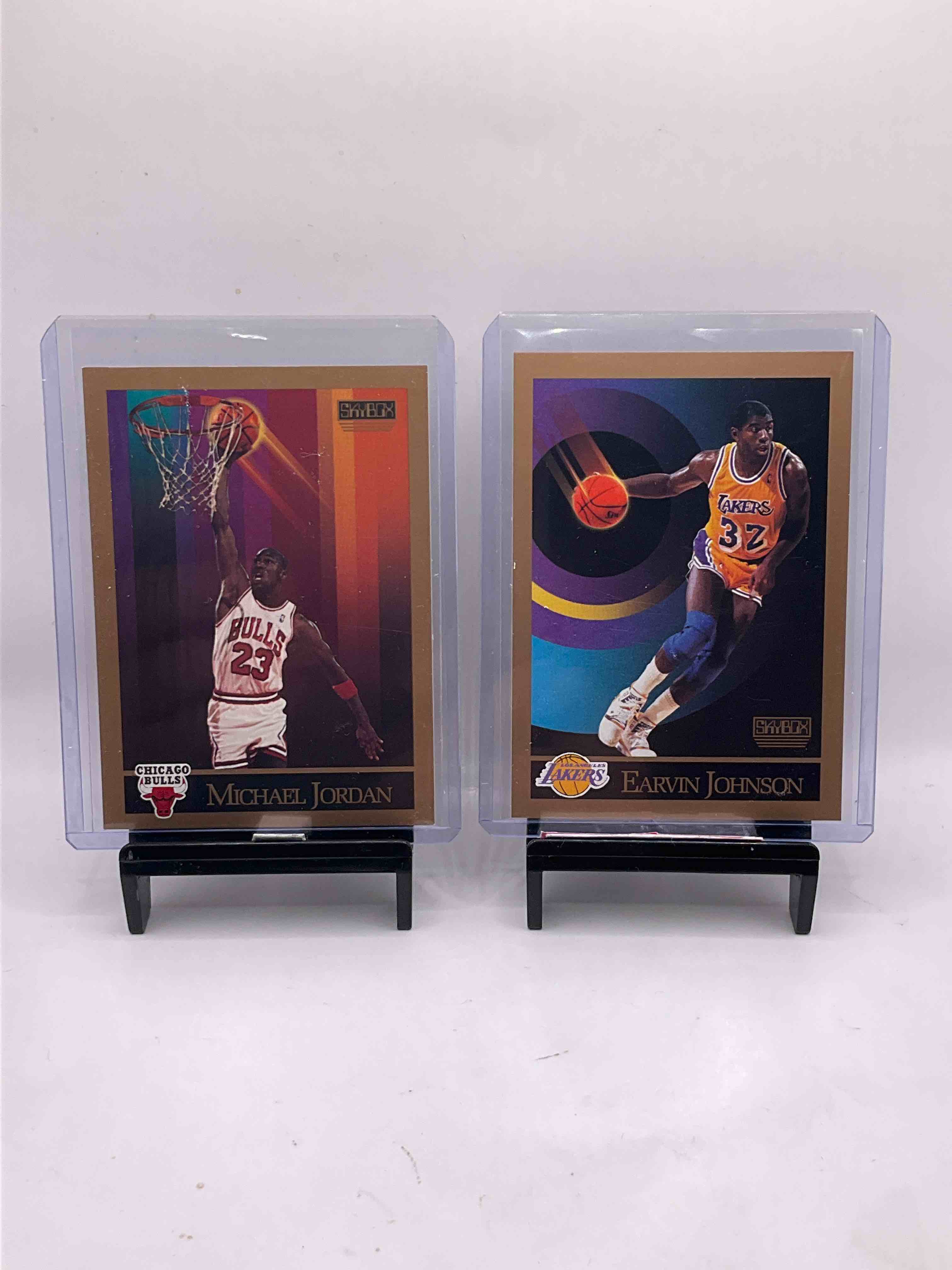 Michael Jordan & Magic Johnson 1990 Skybox Basketball Cards! Super Cool Skybox Variety With Many Different Cards From The Year! 