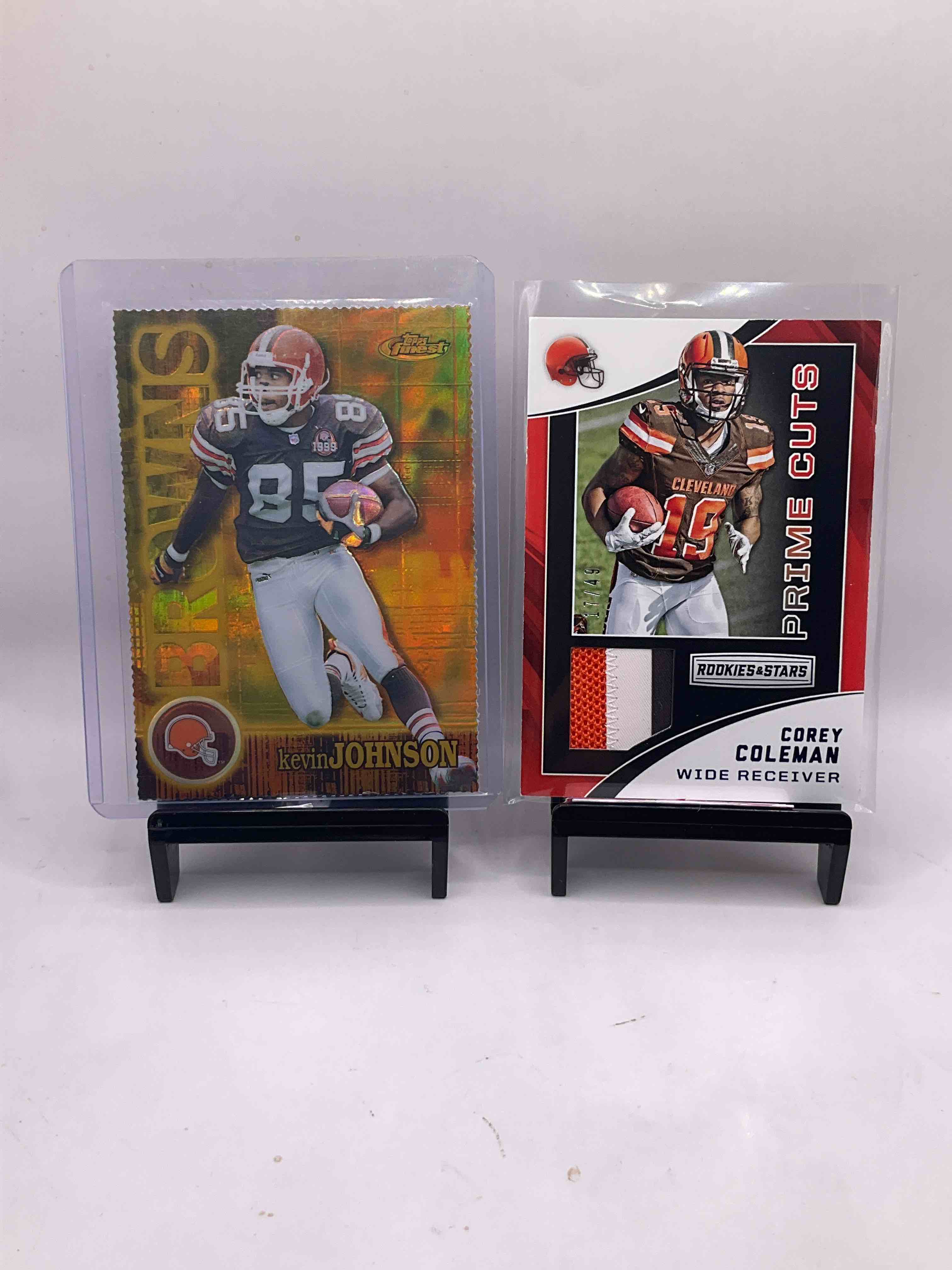 High End Browns Bundle! Topps Finest Kevin Johnson Card Numbered To 300, Corey Coleman Authentic Certified Game Worn Jersey Rookie Card Out Of Only 49 Ever Made, Rookies, Jersey Cards, Rare Parallels & More! Super Cool!
