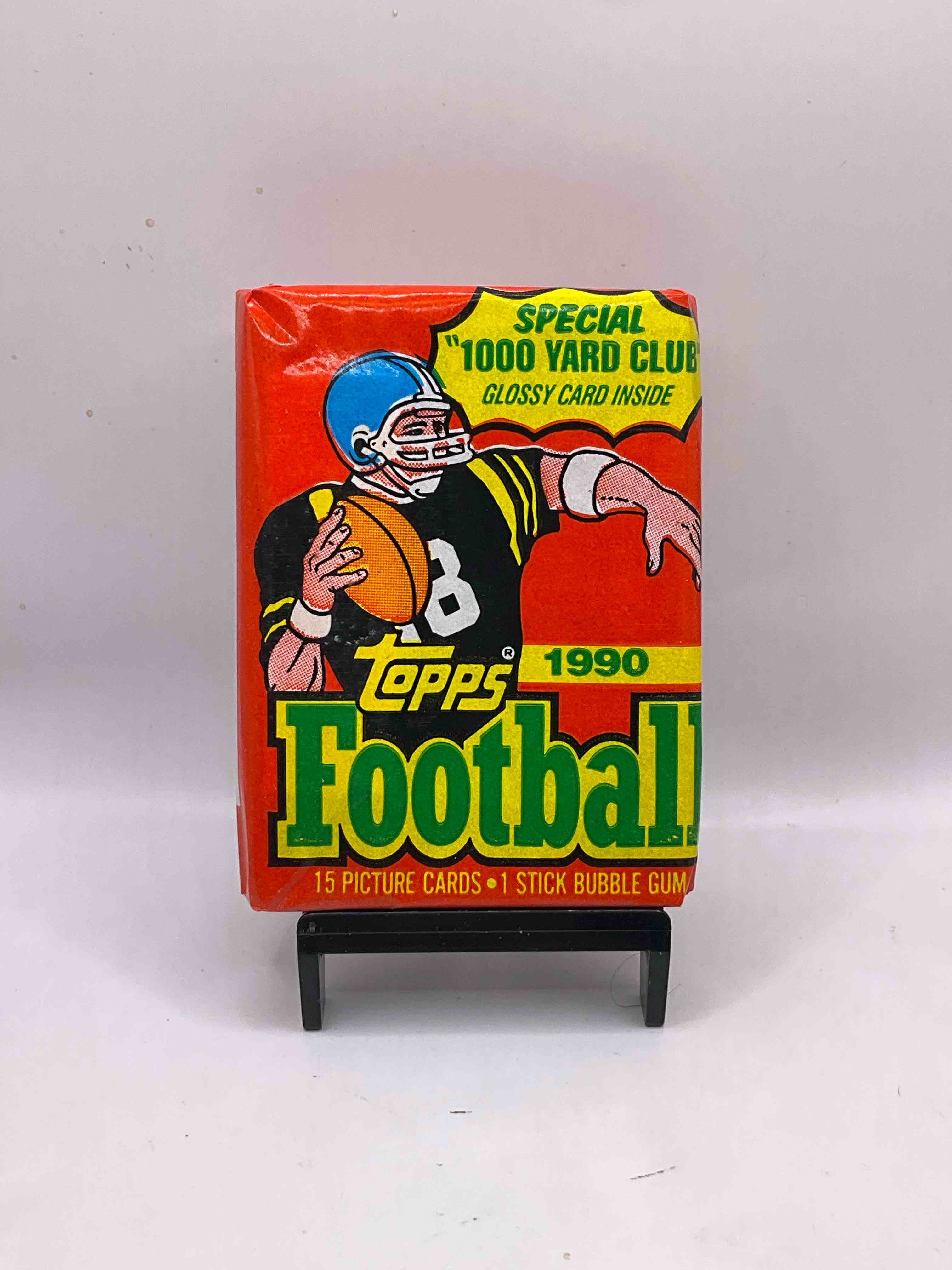 1990 Topps Football Unopened Sports Card Wax Pack, Direct From Original Retail Box! Getting Hard To Find! Search For Early Barry Sanders & Jerry Rice & So Much More!