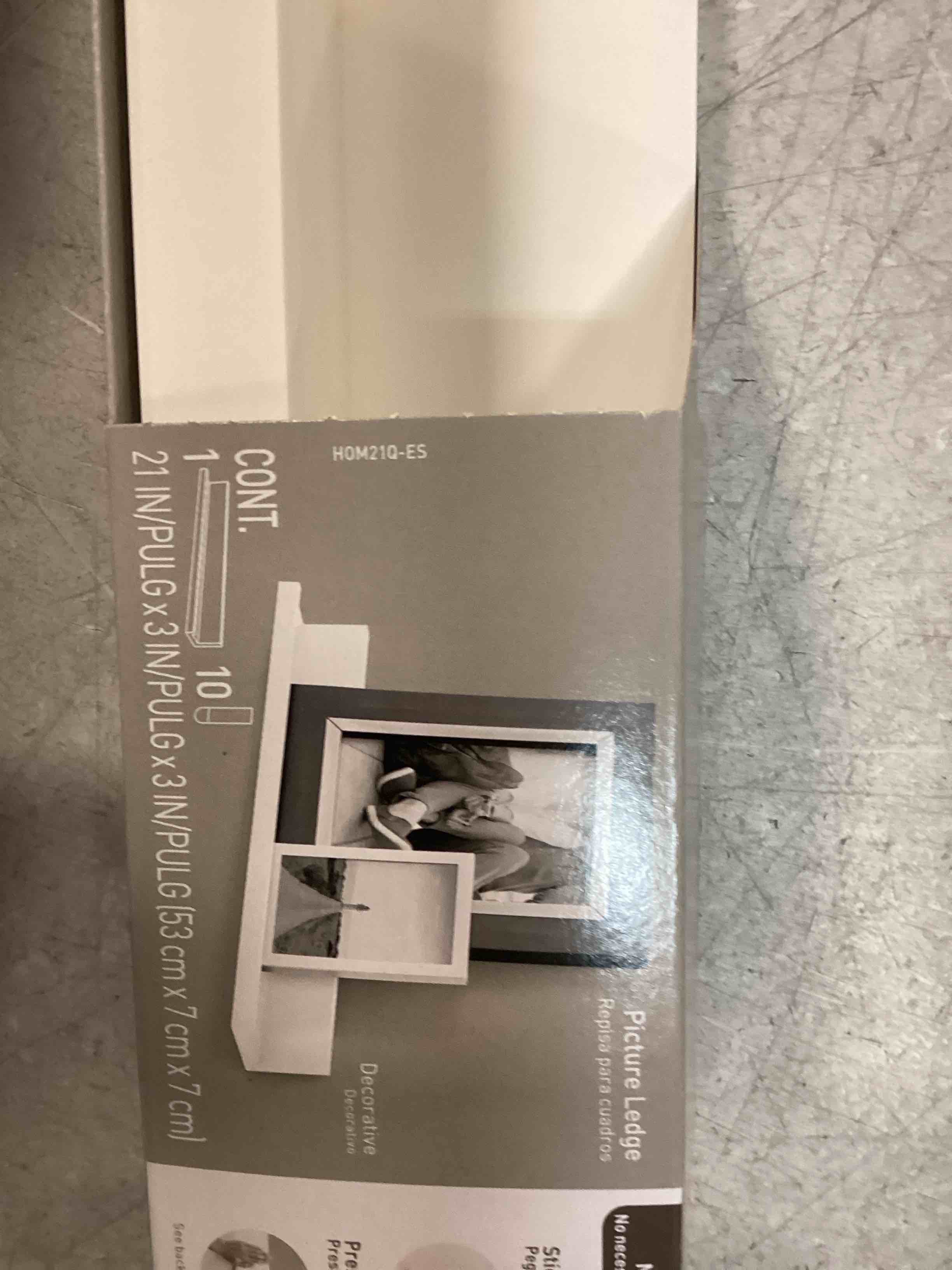 Command Picture Ledge, 21" Damage Free Hanging Floating Shelf with