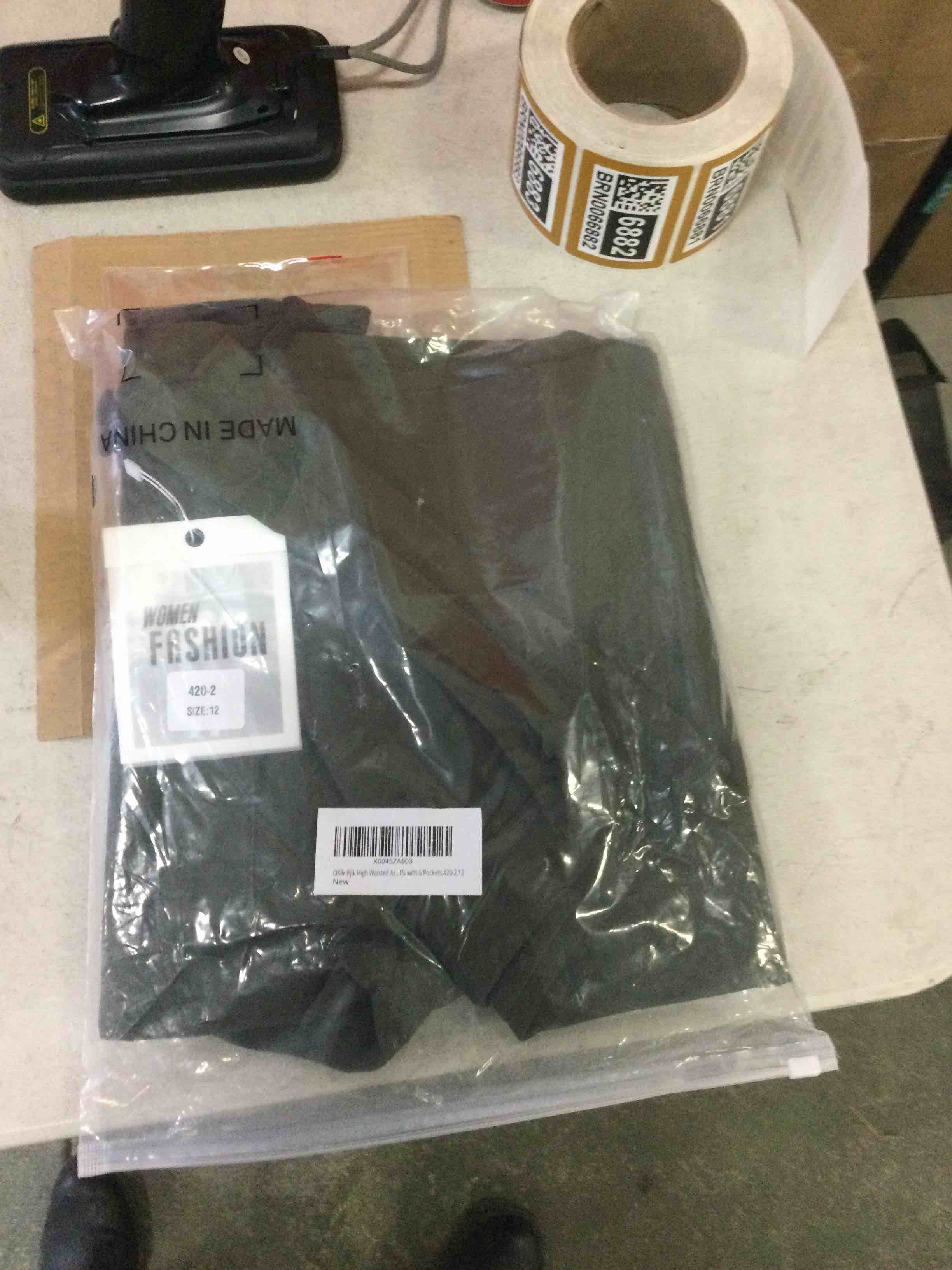 High Waisted Cargo Pants Women Wide Leg Y2K Baggy Stretchy Casual Pants Straight Slacks Streetwear with 6 Pockets sz. 12 Army Green