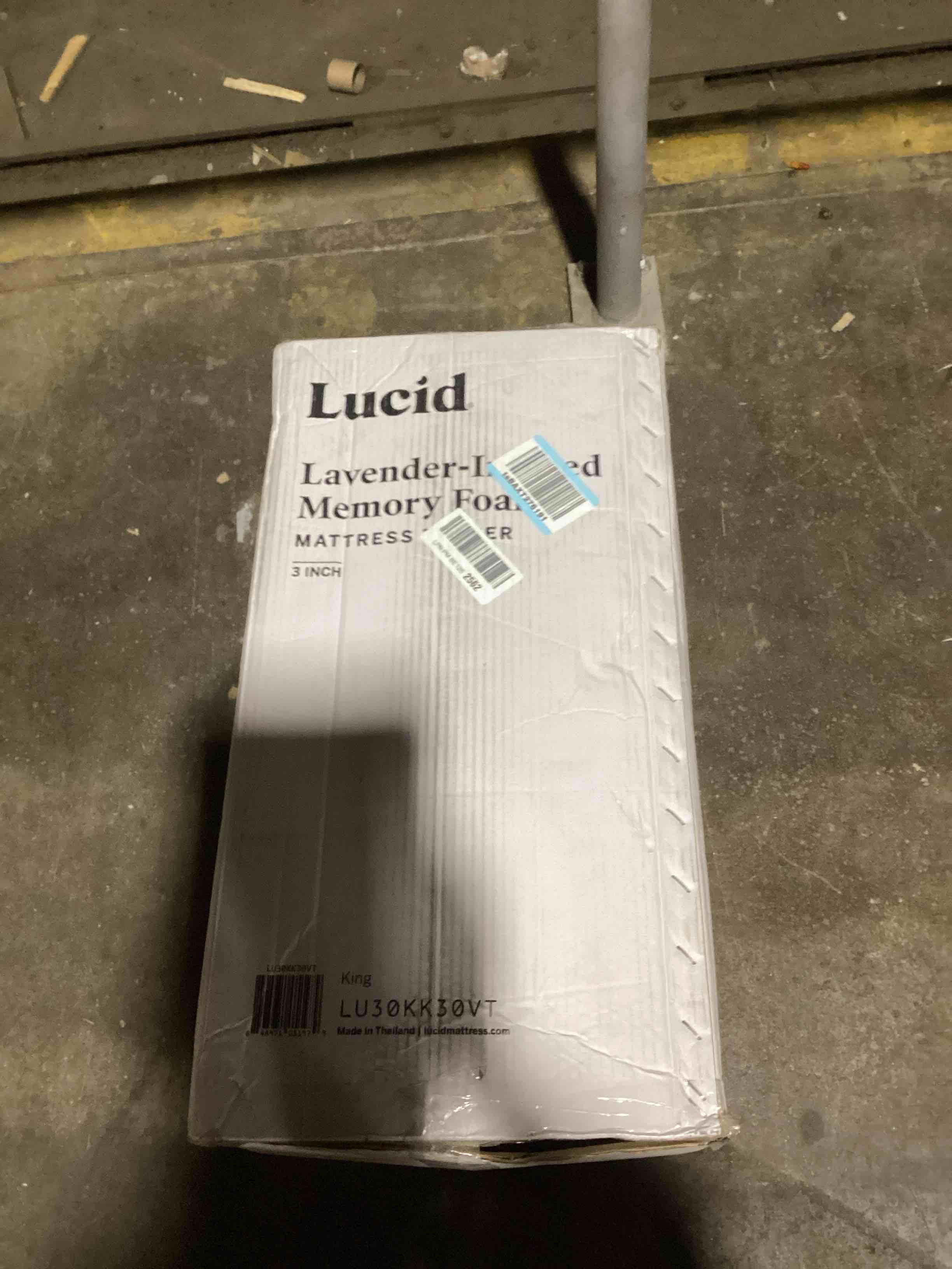 LUCID 3 Inch Lavender Infused Memory Foam Mattress Topper Ventilated