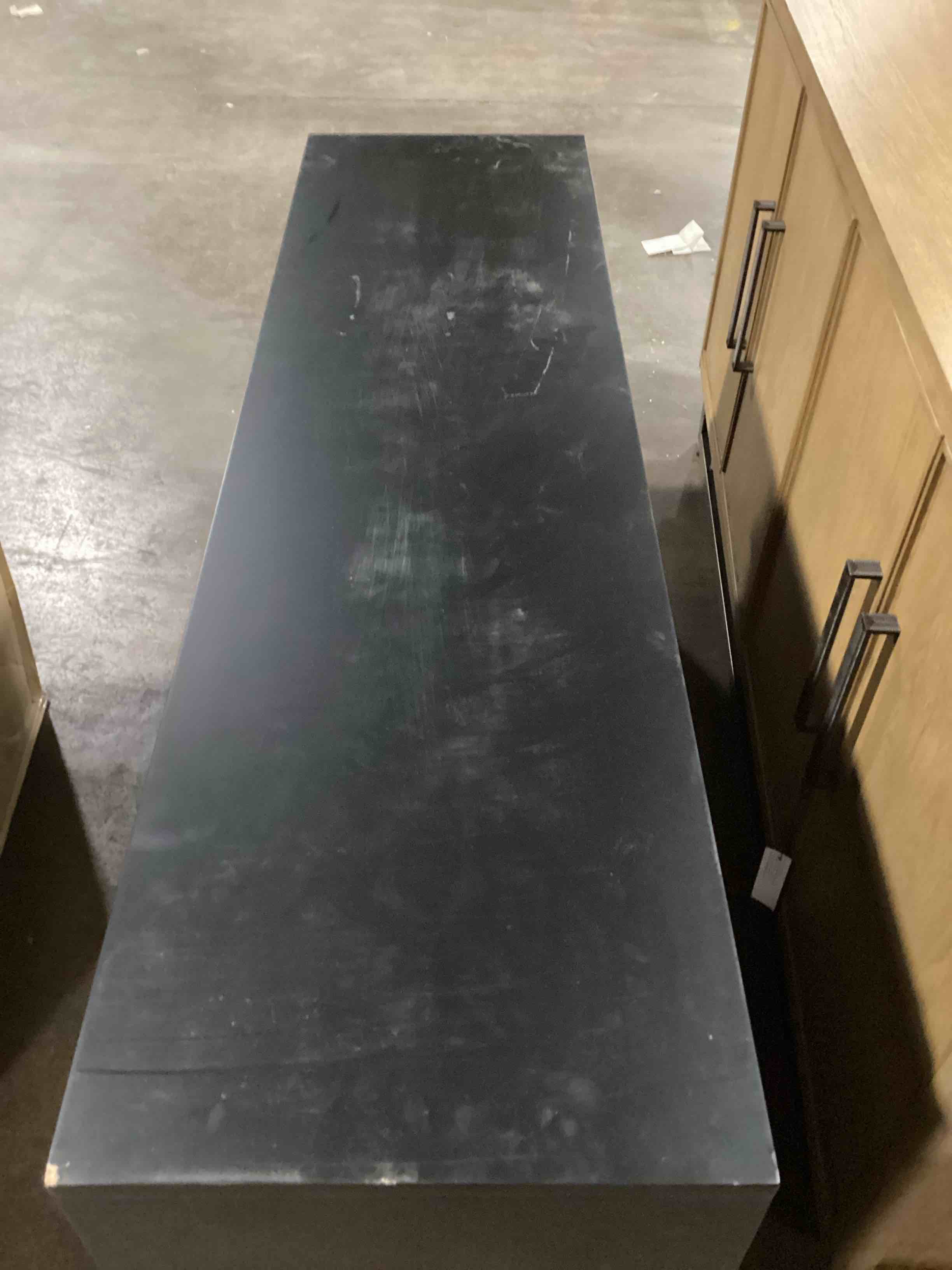 Sideboard Buffet Cabinet with Storage, Modern Scandinavian Fluted Accent Cabinet Credenza, Adjustable Shelves, Entryway Table for Living Room, Kitchen, Hallway, Black