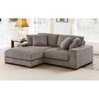 This sectional is wrapped in corduroy for a tactile feel, while the foam-filled cushions support you as you sit during movie or game night. The ottoman is just ...