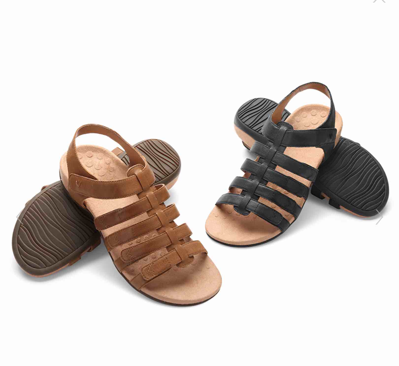 The Custom Fit Plantar Fasciitis Sandals size 8 brown 