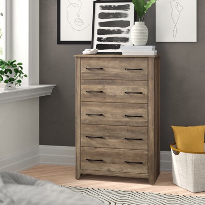 5 drawer dresser color black